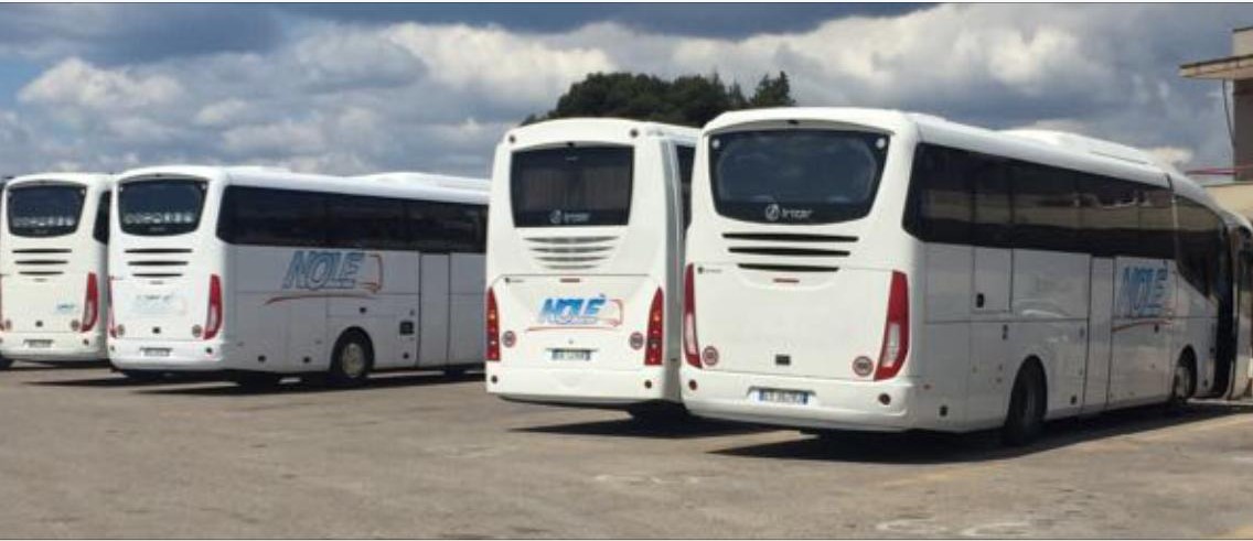 Autobus Autolinee Nolè in deposito